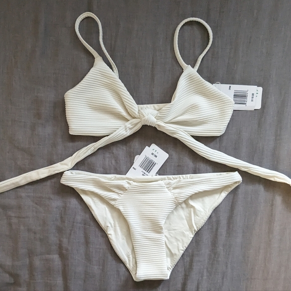 L*Space Chloe Sol Bikini Set Cream Rib - Picture 1 of 6